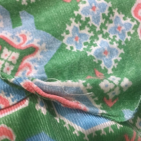 𝅺Vintage Long Dress Maxi Green Pink Hippie Summer Spring - Picture 14 of 14